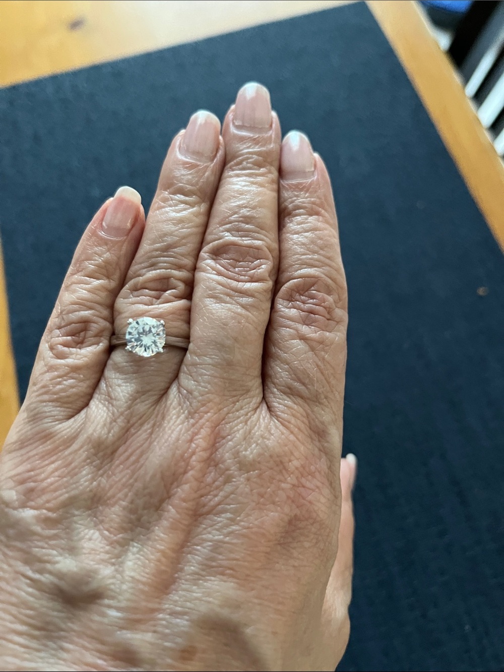 Classic 925 Silver Solitaire Ring with Moissanite Stone NWOT - Picture 3 of 3